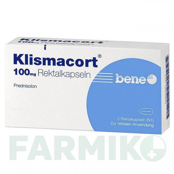КЛИСМАКОРТ (KLISMACORT) 100 мг капсулы 2 шт - Преднизолон BENE
