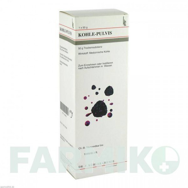КОЛЕ (KOHLE) порошок 50 г - Уголь медицинский DR.F.KOHLER CHEMIE