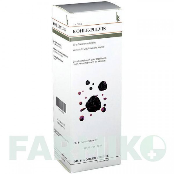 КОЛЕ (KOHLE) порошок 10x50 г - Уголь медицинский DR.F.KOHLER CHEMIE