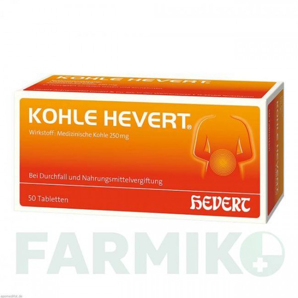 КОЛЕ (KOHLE) таблетки 50 шт - Вугілля медичне HEVERT