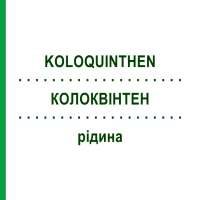 КОЛОКВІНТЕН (KOLOQUINTHEN) рідина 100 мл - Стальник BOMBASTUS-WERKE