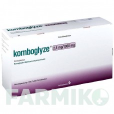 КОМБОГЛІЗ (KOMBOGLYZE) 2,5 мг/1000 мг таблетки 196 шт - Метформін, Саксагліптин ASTRAZENECA