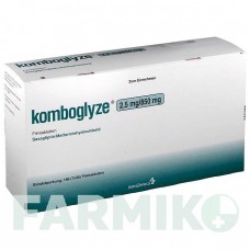 КОМБОГЛІЗ (KOMBOGLYZE) 2,5 мг/850 мг таблетки 196 шт - Метформін, Саксагліптин ASTRAZENECA