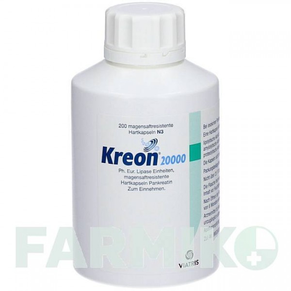 КРЕОН (KREON) 20000 капсулы 200 шт - Мультиэнзимы VIATRIS