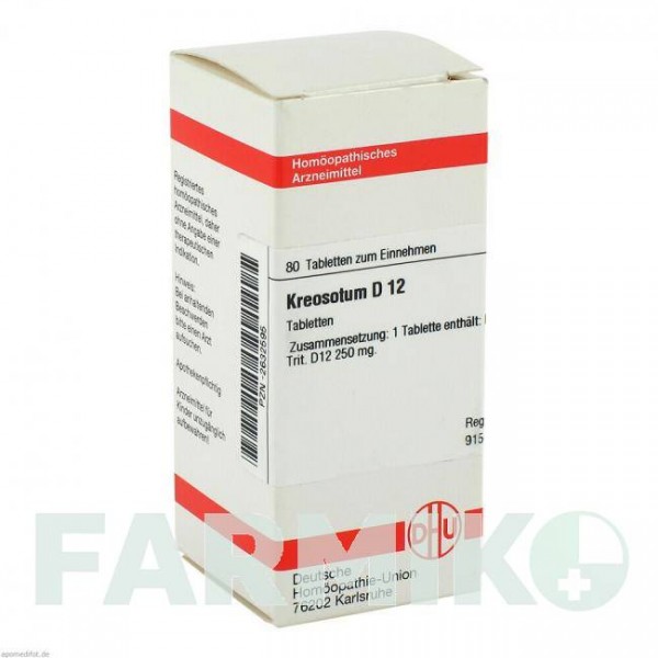 КРЕОЗОТУМ (KREOSOTUM) D 12 таблетки 80 шт - Гомеопатія DHU