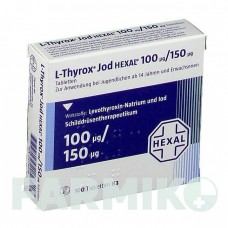 Л ТИРОКС (L THYROX) 100/150 таблетки 100 шт - Левотироксин, Йодид калію HEXAL