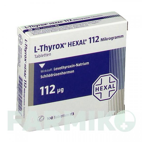 Л ТИРОКС (L THYROX) 112 мкг таблетки 100 шт - Левотироксин HEXAL