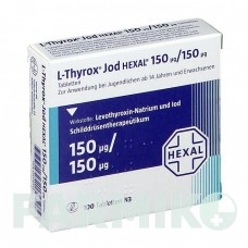 Л ТИРОКС (L THYROX) 150/150 таблетки 100 шт - Левотироксин, Йодид калію HEXAL