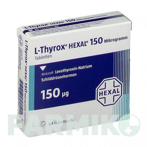 Л ТИРОКС (L THYROX) 150 мкг таблетки 50 шт - Левотироксин HEXAL