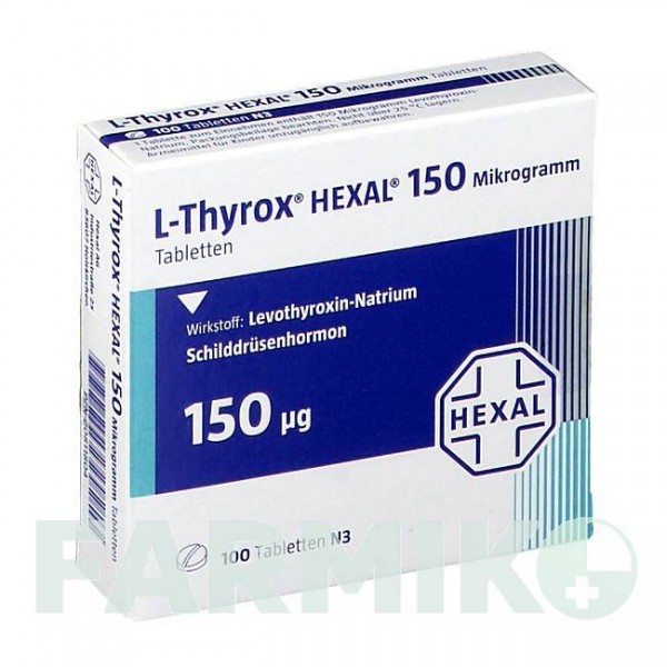 Л ТИРОКС (L THYROX) 150 мкг таблетки 100 шт - Левотироксин HEXAL