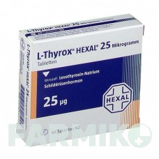 Л ТИРОКС (L THYROX) 25 мкг таблетки 50 шт - Левотироксин HEXAL