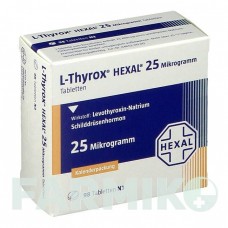 Л ТИРОКС (L THYROX) 25 мкг таблетки 98 шт - Левотироксин HEXAL