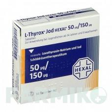 Л ТИРОКС (L THYROX) 50/150 таблетки 50 шт - Левотироксин, Йодид калия HEXAL