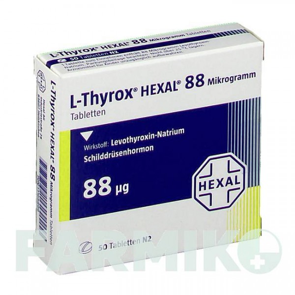 Л ТИРОКС (L THYROX) 88 мкг таблетки 50 шт - Левотироксин HEXAL