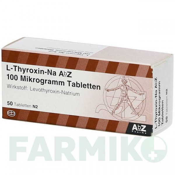 Л ТИРОКСИН (L THYROXIN) 100 мкг таблетки 50 шт - Левотироксин ABZ PHARMA