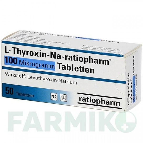 Л ТИРОКСИН (L THYROXIN) 100 мкг таблетки 50 шт - Левотироксин RATIOPHARM