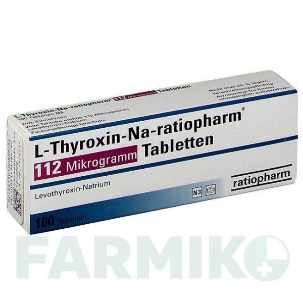Л ТИРОКСИН (L THYROXIN) 112 мкг таблетки 100 шт - Левотироксин RATIOPHARM