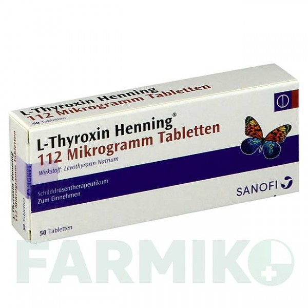 Л ТИРОКСИН (L THYROXIN) 112 мкг таблетки 50 шт - Левотироксин SANOFI