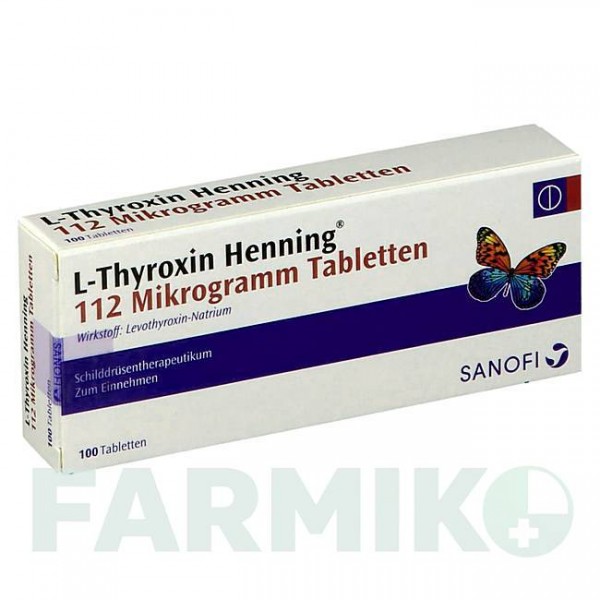 Л ТИРОКСИН (L THYROXIN) 112 мкг таблетки 100 шт - Левотироксин SANOFI