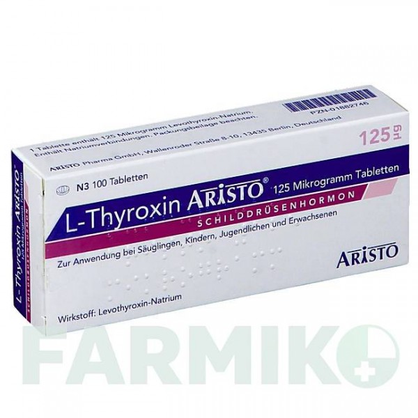 Л ТИРОКСИН (L THYROXIN) 125 мкг таблетки 100 шт - Левотироксин ARISTO PHARMA