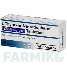 Л ТИРОКСИН (L THYROXIN) 125 мкг таблетки 50 шт - Левотироксин RATIOPHARM