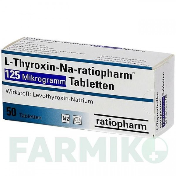 Л ТИРОКСИН (L THYROXIN) 125 мкг таблетки 50 шт - Левотироксин RATIOPHARM
