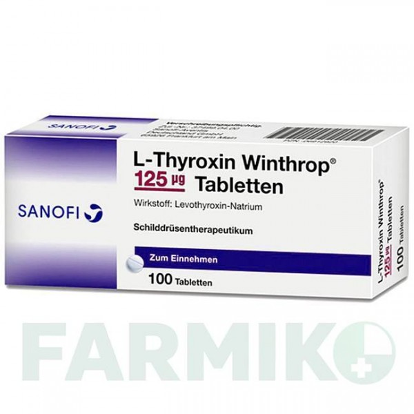 Л ТИРОКСИН (L THYROXIN) 125 мкг таблетки 100 шт - Левотироксин SANOFI