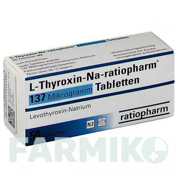 Л ТИРОКСИН (L THYROXIN) 137 мкг таблетки 50 шт - Левотироксин RATIOPHARM