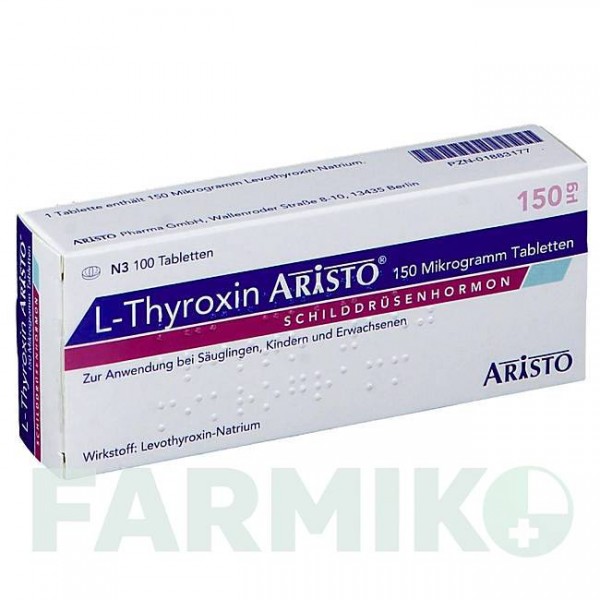 Л ТИРОКСИН (L THYROXIN) 150 мкг таблетки 100 шт - Левотироксин ARISTO PHARMA
