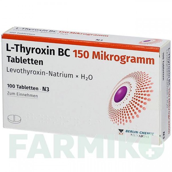 Л ТИРОКСИН (L THYROXIN) 150 мкг таблетки 50 шт - Левотироксин BERLIN-CHEMIE