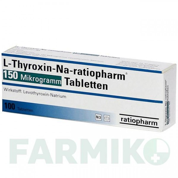 Л ТИРОКСИН (L THYROXIN) 150 мкг таблетки 100 шт - Левотироксин RATIOPHARM