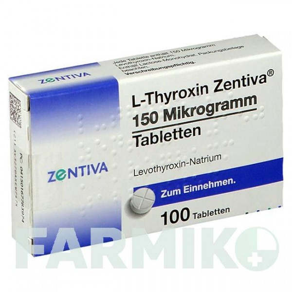 Л ТИРОКСИН (L THYROXIN) 150 мкг таблетки 100 шт - Левотироксин ZENTIVA
