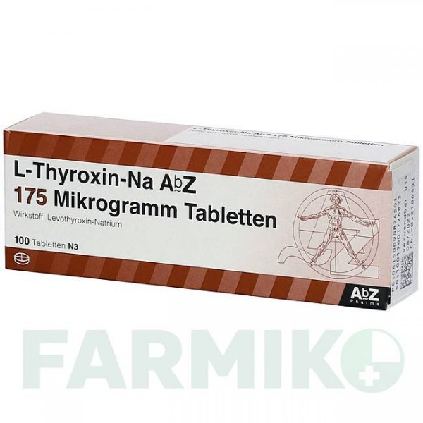 Л ТИРОКСИН (L THYROXIN) 175 мкг таблетки 100 шт - Левотироксин ABZ PHARMA