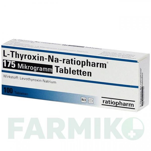 Л ТИРОКСИН (L THYROXIN) 175 мкг таблетки 100 шт - Левотироксин RATIOPHARM