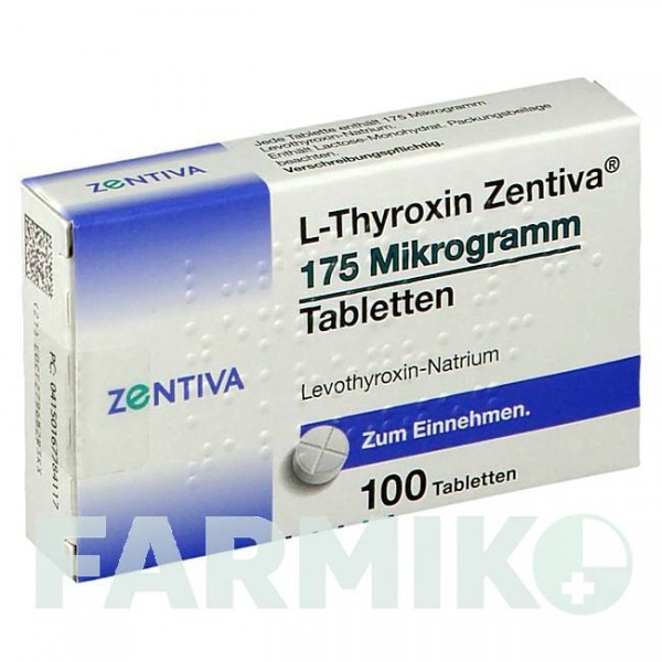 Л ТИРОКСИН (L THYROXIN) 175 мкг таблетки 100 шт - Левотироксин ZENTIVA