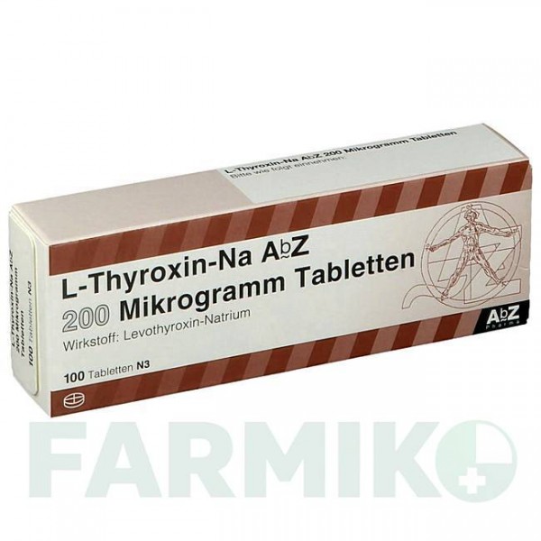 Л ТИРОКСИН (L THYROXIN) 200 мкг таблетки 100 шт - Левотироксин ABZ PHARMA
