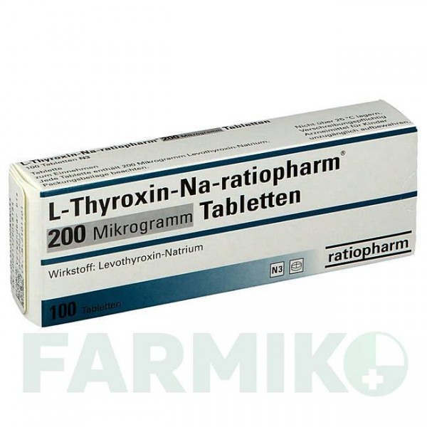 Л ТИРОКСИН (L THYROXIN) 200 мкг таблетки 50 шт - Левотироксин RATIOPHARM