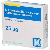 Л ТИРОКСИН (L THYROXIN) 25 таблетки 50 шт - Левотироксин 1 A PHARMA