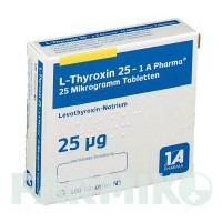 Л ТИРОКСИН (L THYROXIN) 25 таблетки 100 шт - Левотироксин 1 A PHARMA