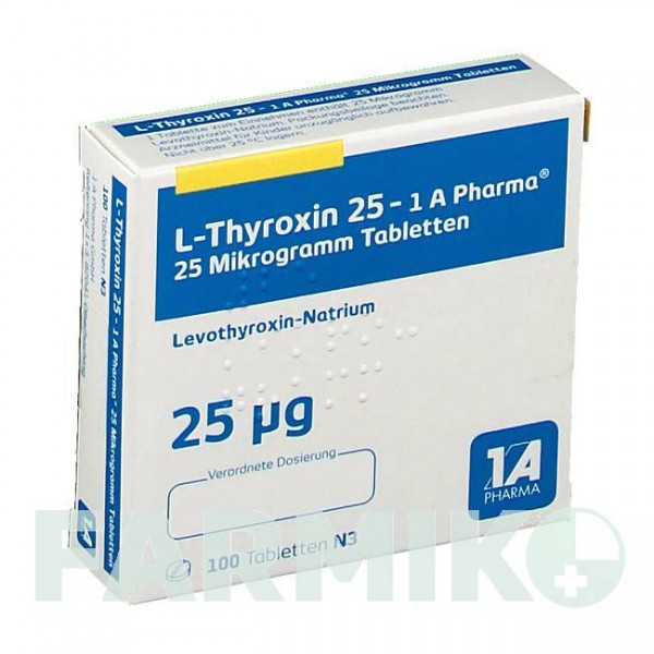 Л ТИРОКСИН (L THYROXIN) 25 таблетки 100 шт - Левотироксин 1 A PHARMA