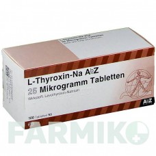 Л ТИРОКСИН (L THYROXIN) 25 мкг таблетки 100 шт - Левотироксин ABZ PHARMA