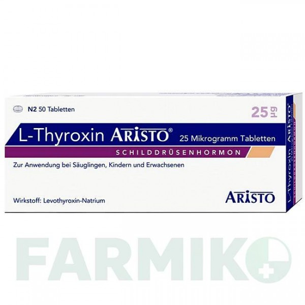 Л ТИРОКСИН (L THYROXIN) 25 мкг таблетки 50 шт - Левотироксин ARISTO PHARMA