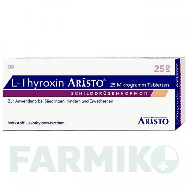 Л ТИРОКСИН (L THYROXIN) 25 мкг таблетки 100 шт - Левотироксин ARISTO PHARMA