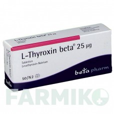 Л ТИРОКСИН (L THYROXIN) 25 мкг таблетки 50 шт - Левотироксин BETAPHARM