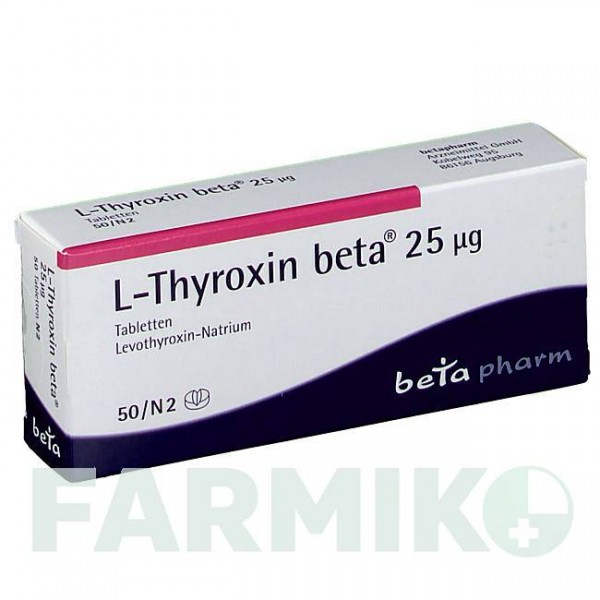 Л ТИРОКСИН (L THYROXIN) 25 мкг таблетки 50 шт - Левотироксин BETAPHARM
