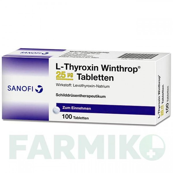 Л ТИРОКСИН (L THYROXIN) 25 мкг таблетки 100 шт - Левотироксин SANOFI