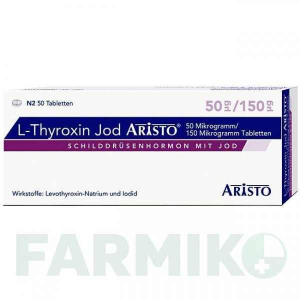Л ТИРОКСИН (L THYROXIN) 50 мкг/150 мкг таблетки 50 шт - Левотироксин, Йодид калію ARISTO PHARMA