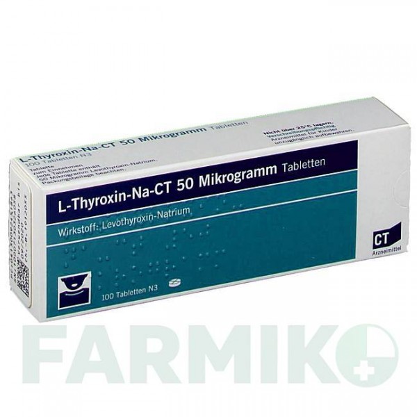 Л ТИРОКСИН (L THYROXIN) 50 мкг таблетки 100 шт - Левотироксин ABZ PHARMA