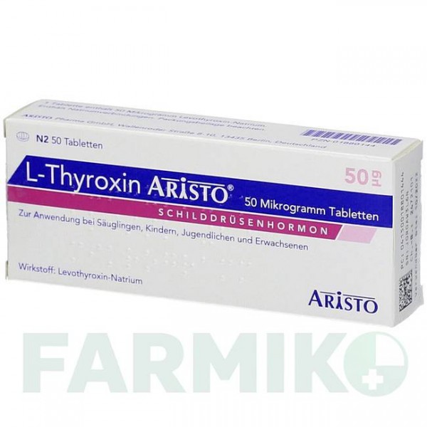 Л ТИРОКСИН (L THYROXIN) 50 мкг таблетки 50 шт - Левотироксин ARISTO PHARMA