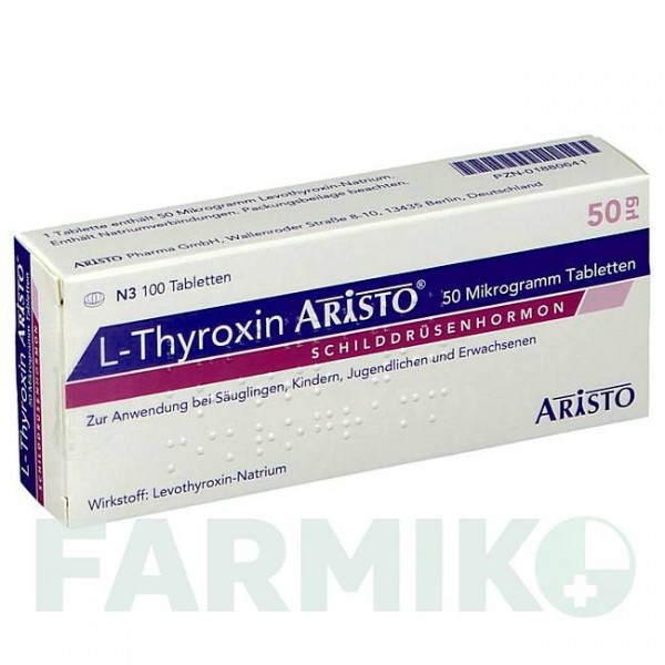 Л ТИРОКСИН (L THYROXIN) 50 мкг таблетки 100 шт - Левотироксин ARISTO PHARMA